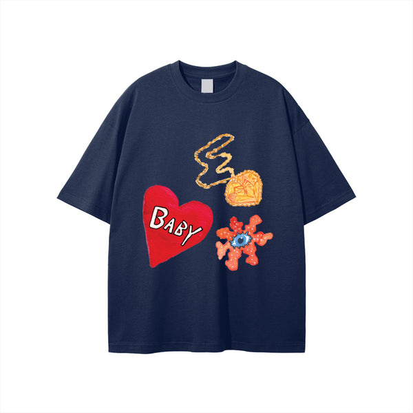 Maku - Treasures Oversize Tee - Navy